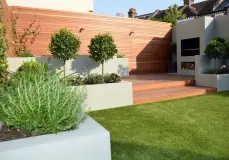 Bbq, Cedar fencing and planting - wimbledon